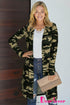 Print Colorblock Long Cardigan